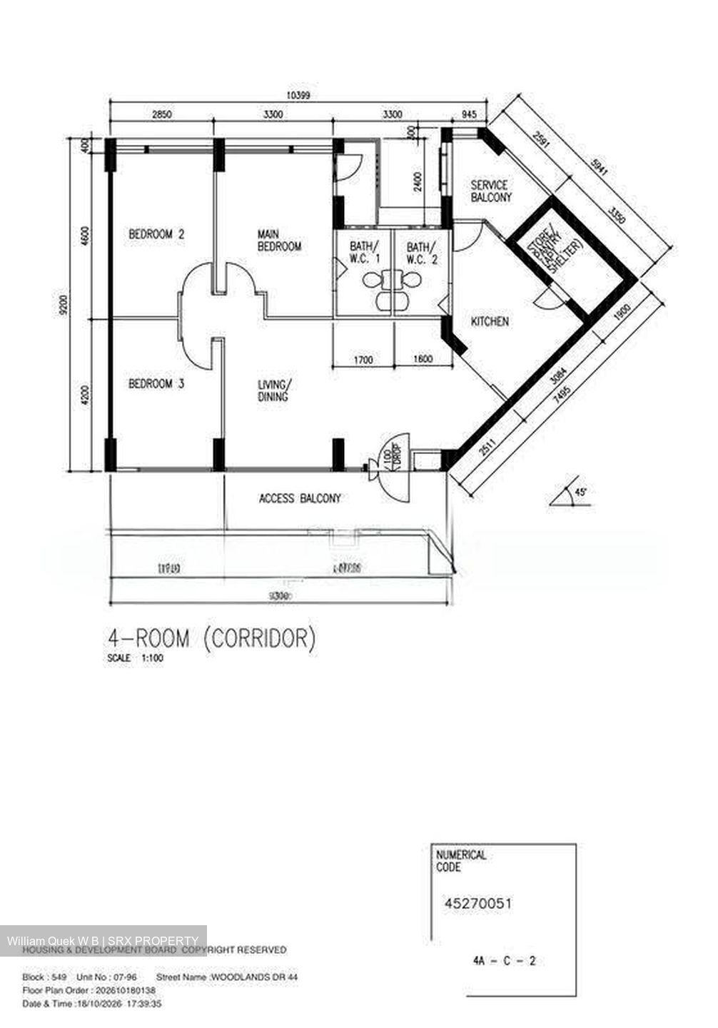 Blk 549 Woodlands Drive 44 (Woodlands), HDB 4 Rooms #634403401